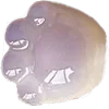 Purple Floral Cat Paw Bead