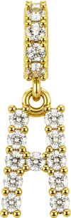 Crystal Letter H Charm